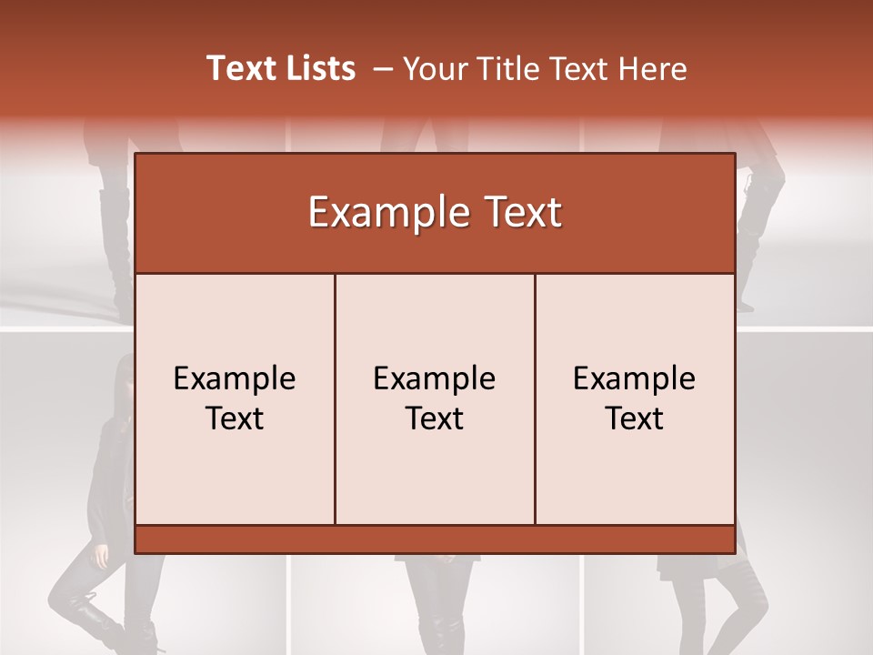 Fashion Model Poses PowerPoint Template