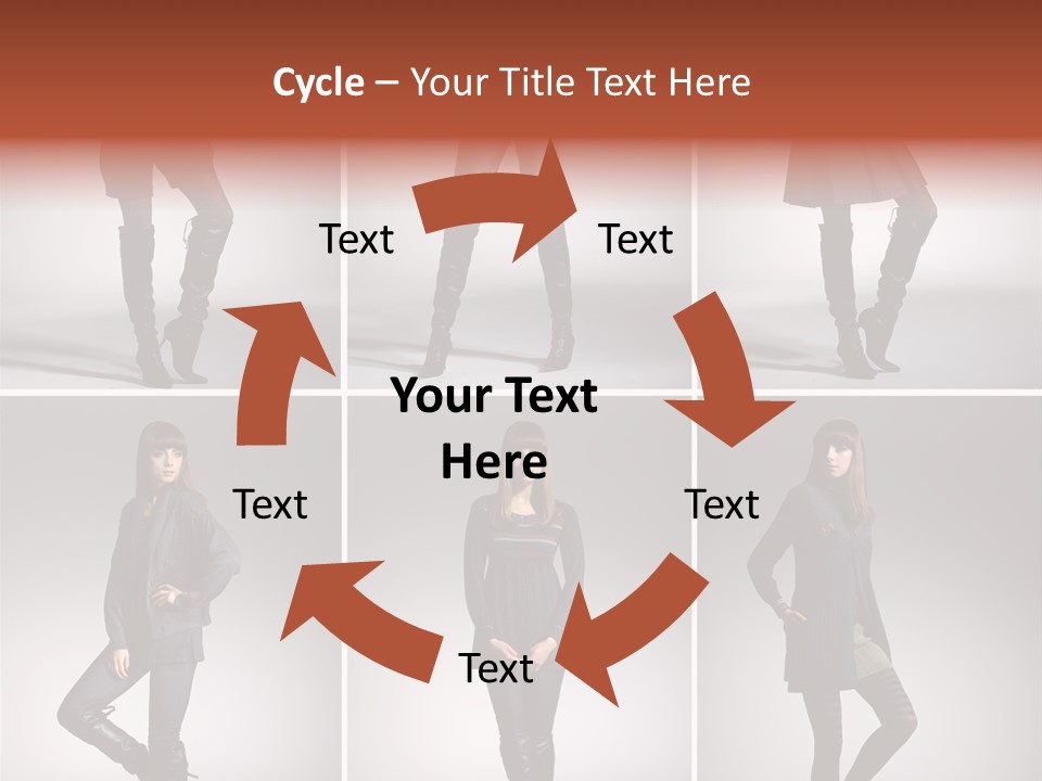 Fashion Model Poses PowerPoint Template