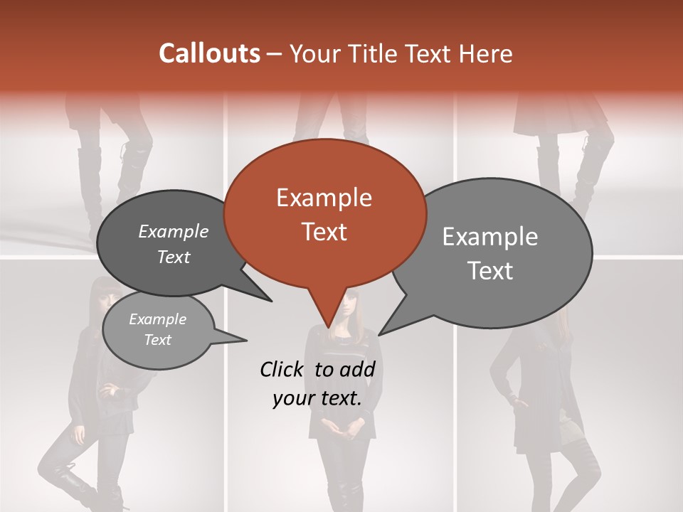 Fashion Model Poses PowerPoint Template