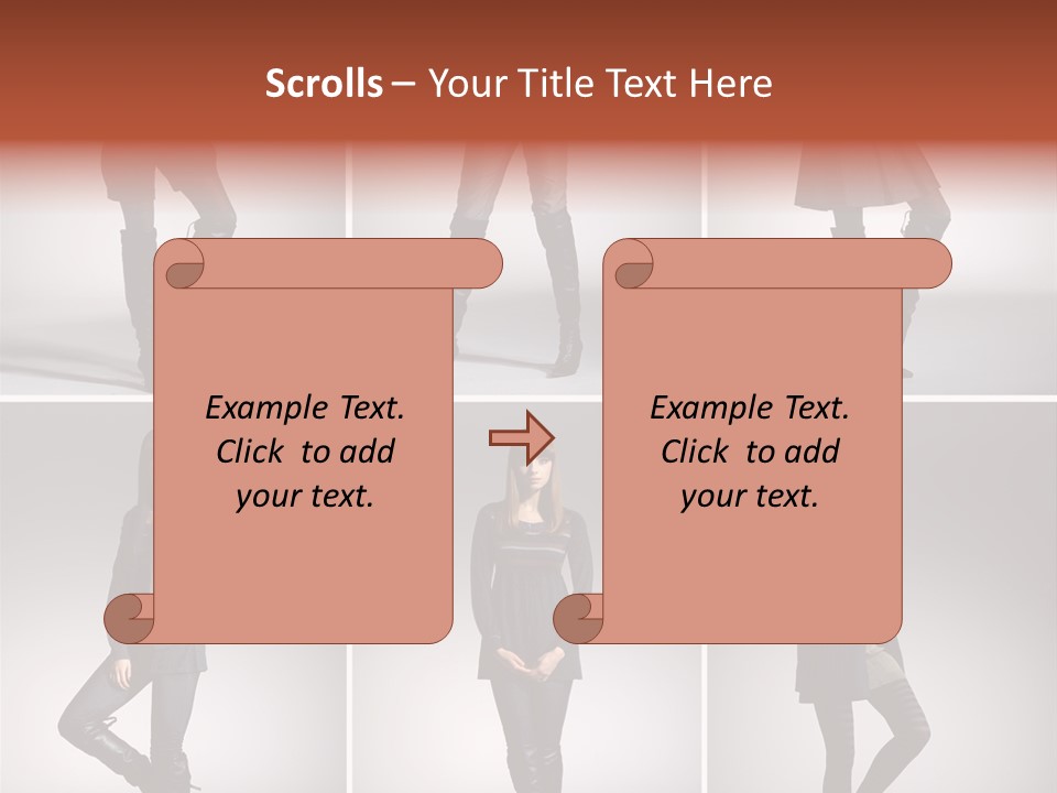 Fashion Model Poses PowerPoint Template
