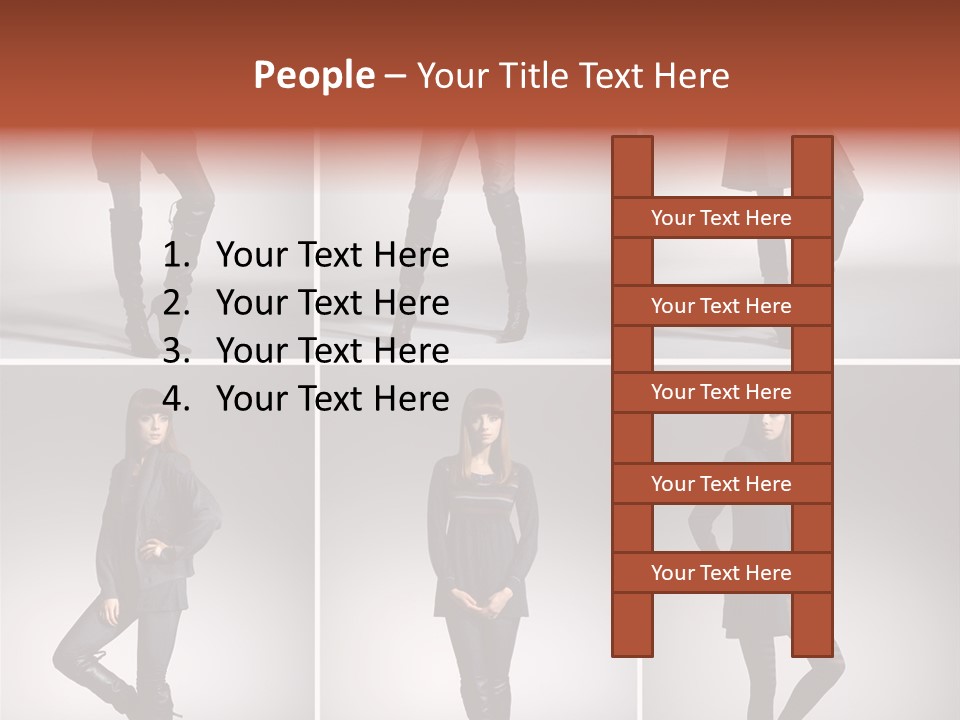 Fashion Model Poses PowerPoint Template