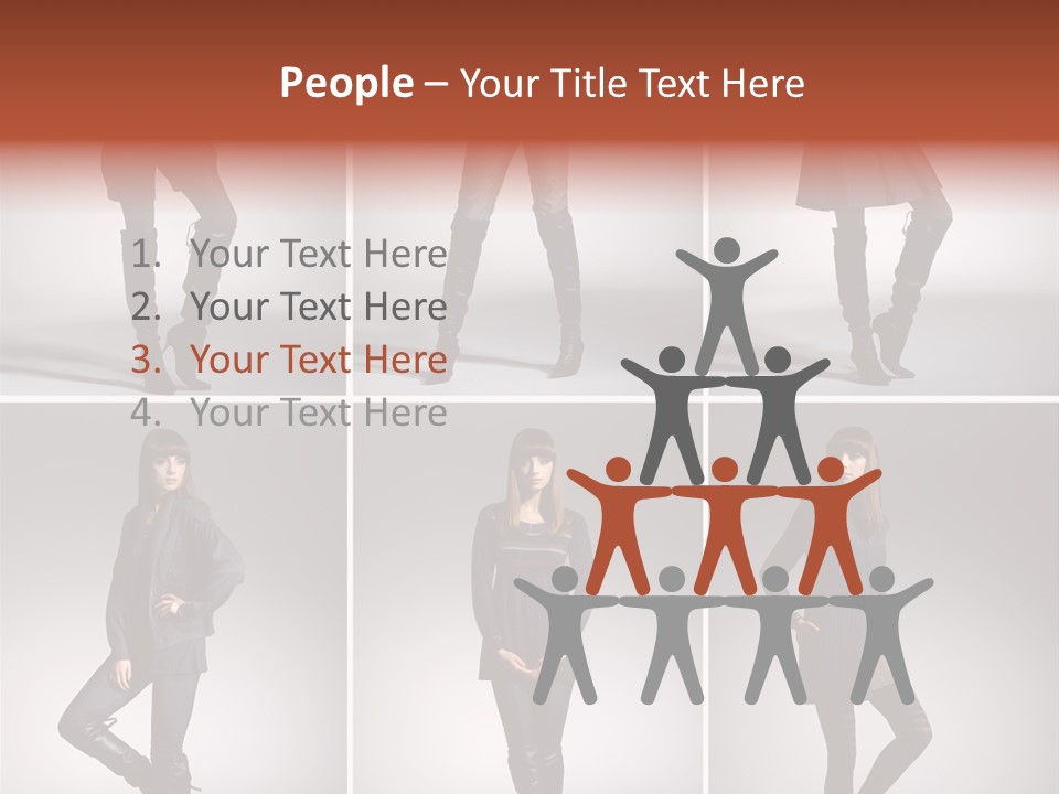 Fashion Model Poses PowerPoint Template