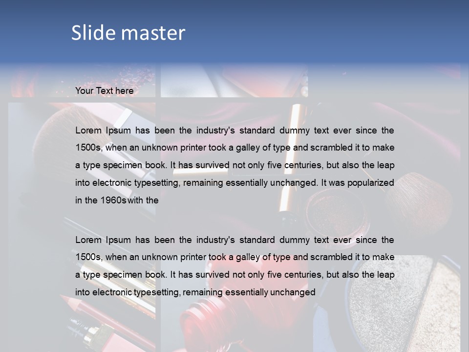 Nail Lipstick Products PowerPoint Template