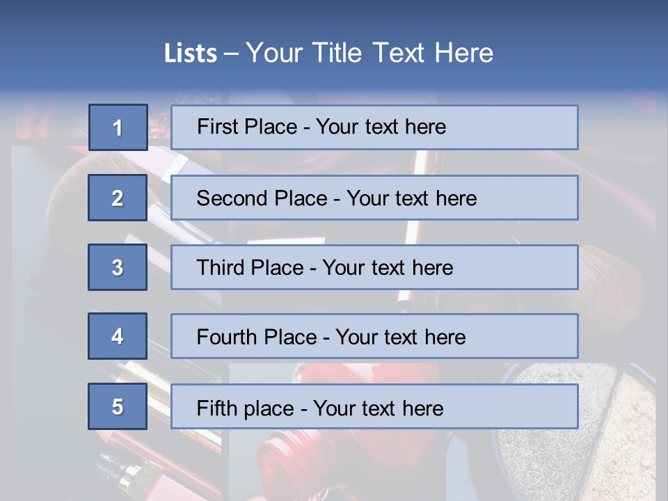 Nail Lipstick Products PowerPoint Template