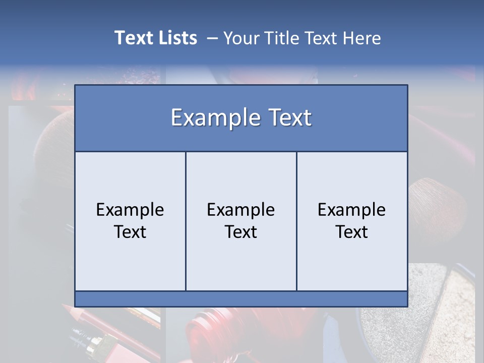 Nail Lipstick Products PowerPoint Template