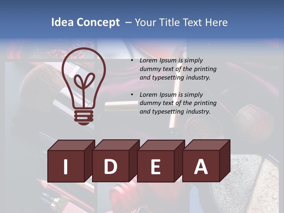 Nail Lipstick Products PowerPoint Template