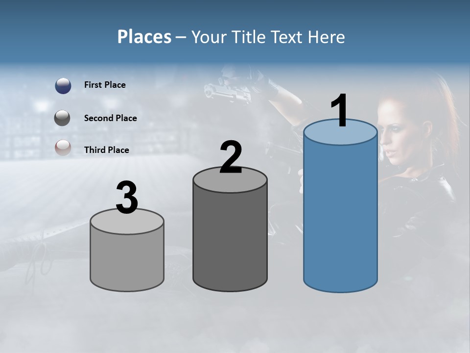 Girls Holding Guns PowerPoint Template