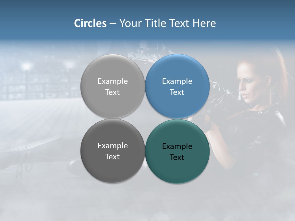 Girls Holding Guns PowerPoint Template