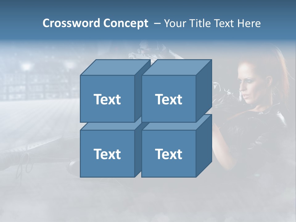 Girls Holding Guns PowerPoint Template