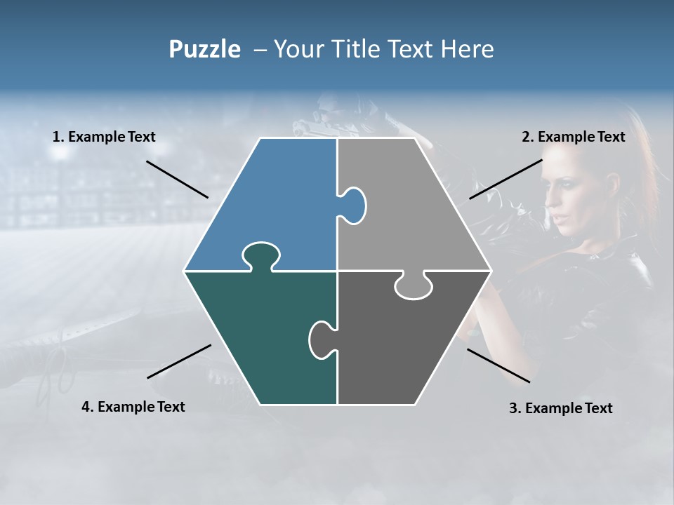 Girls Holding Guns PowerPoint Template