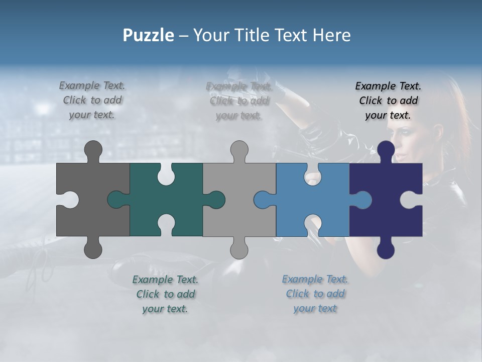 Girls Holding Guns PowerPoint Template