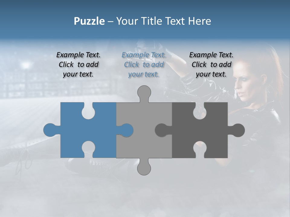 Girls Holding Guns PowerPoint Template