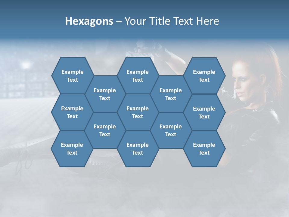 Girls Holding Guns PowerPoint Template