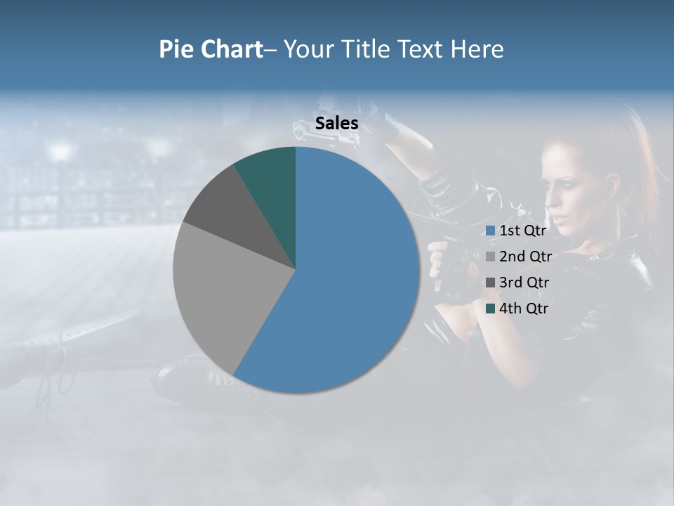 Girls Holding Guns PowerPoint Template