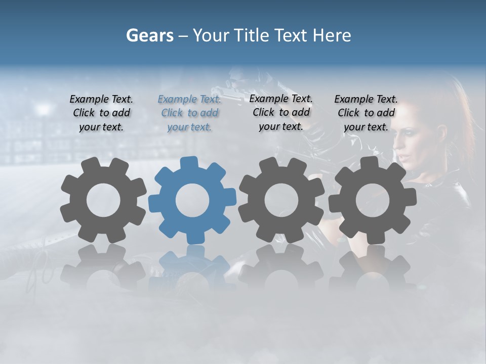 Girls Holding Guns PowerPoint Template