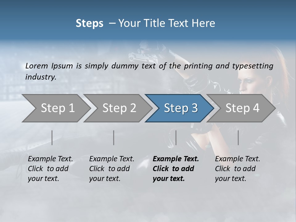 Girls Holding Guns PowerPoint Template