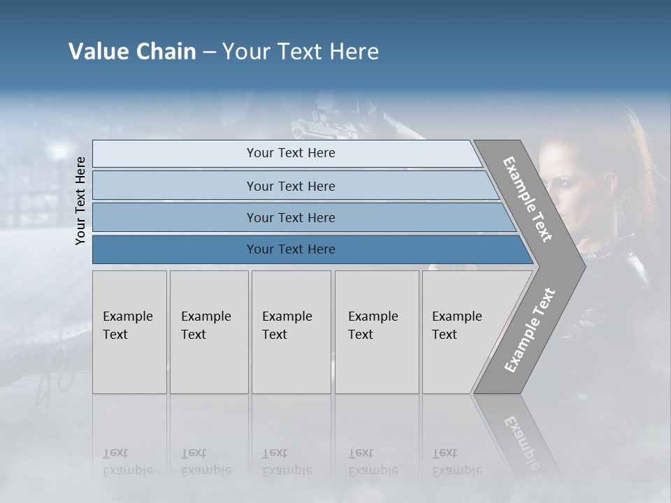 Girls Holding Guns PowerPoint Template