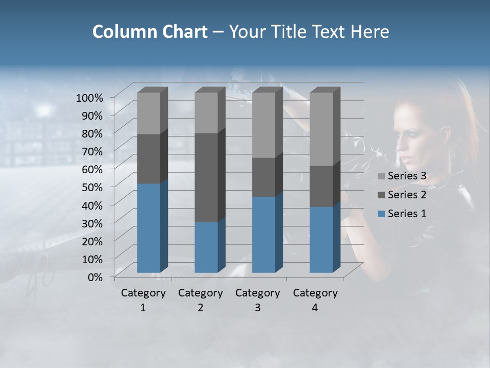 Girls Holding Guns PowerPoint Template