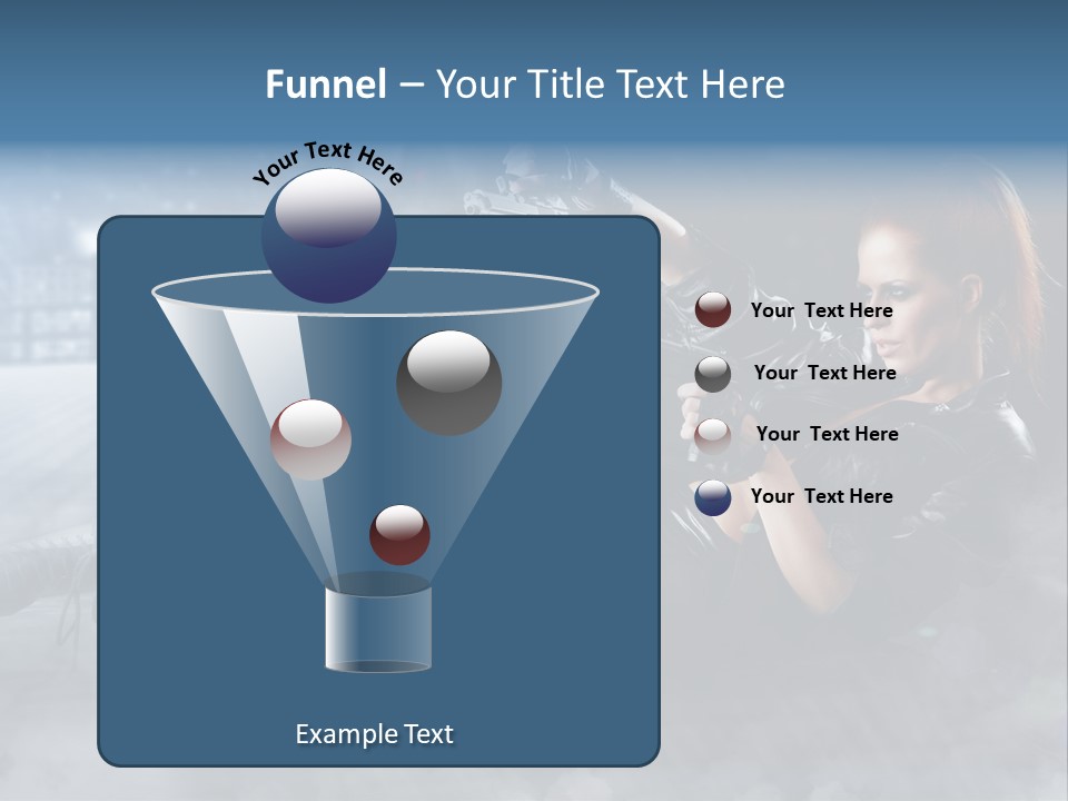 Girls Holding Guns PowerPoint Template