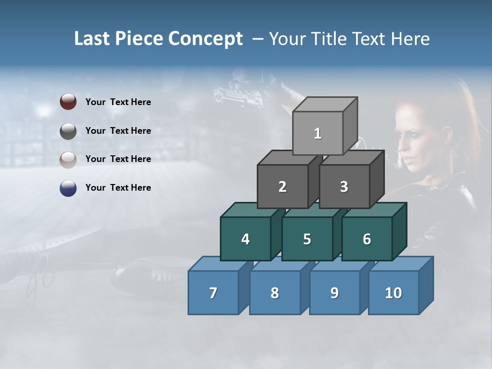 Girls Holding Guns PowerPoint Template