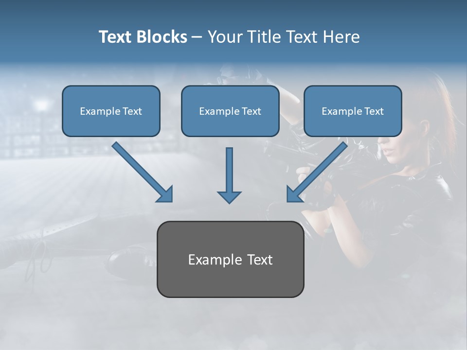 Girls Holding Guns PowerPoint Template