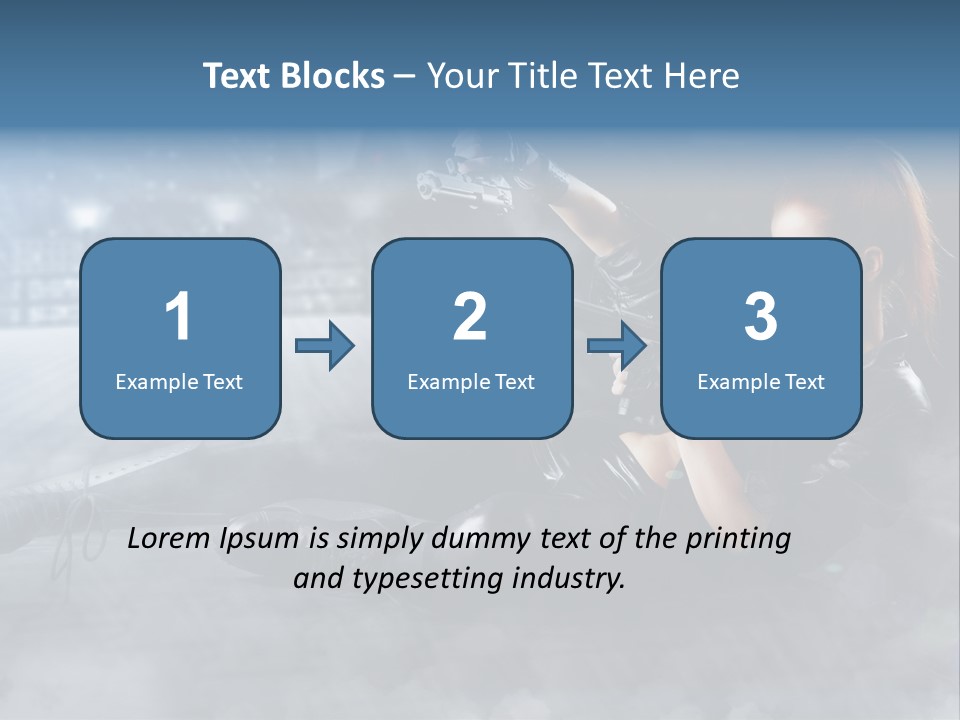 Girls Holding Guns PowerPoint Template