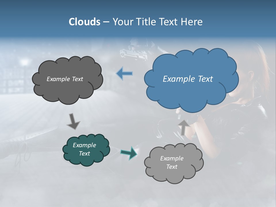 Girls Holding Guns PowerPoint Template