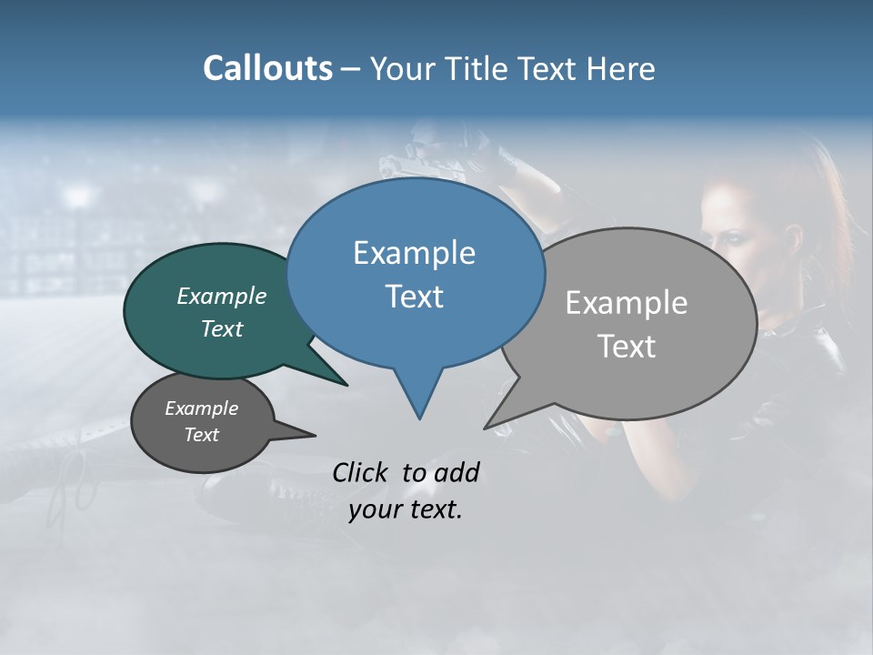 Girls Holding Guns PowerPoint Template