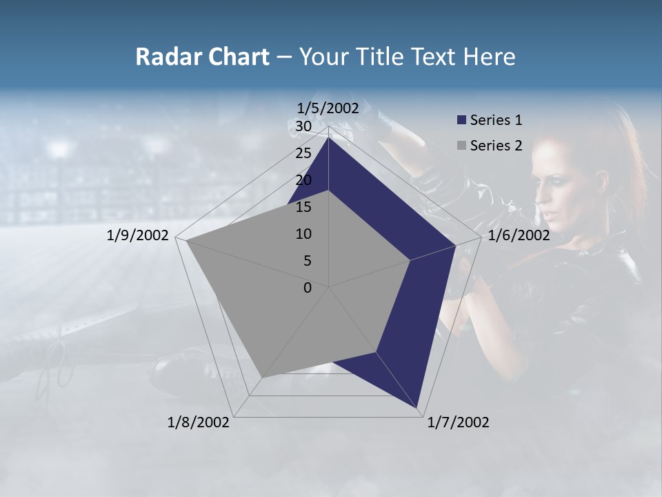 Girls Holding Guns PowerPoint Template