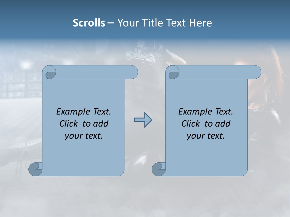 Girls Holding Guns PowerPoint Template