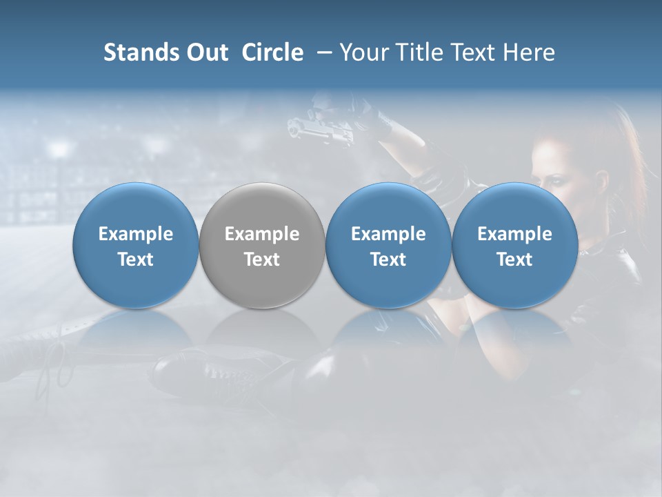 Girls Holding Guns PowerPoint Template