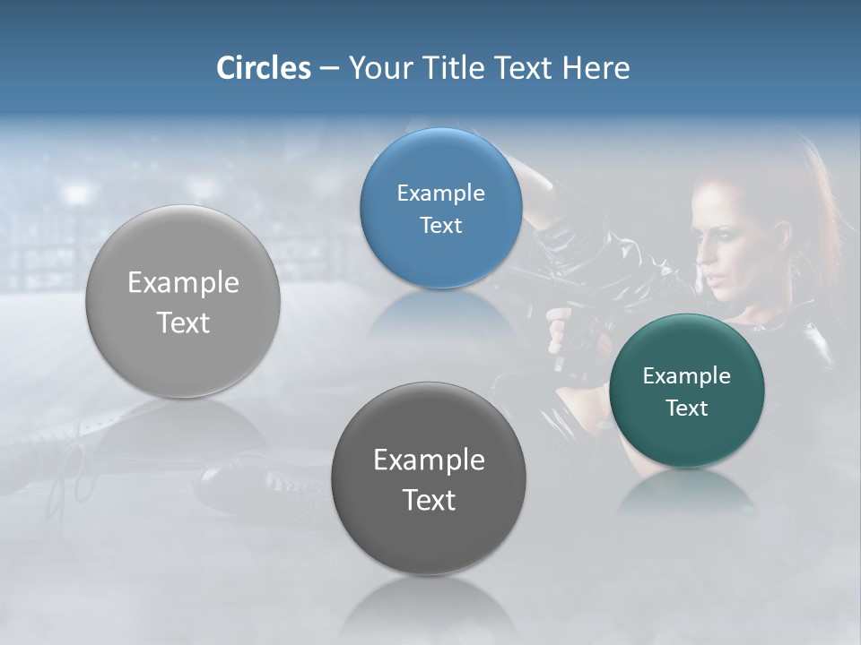 Girls Holding Guns PowerPoint Template