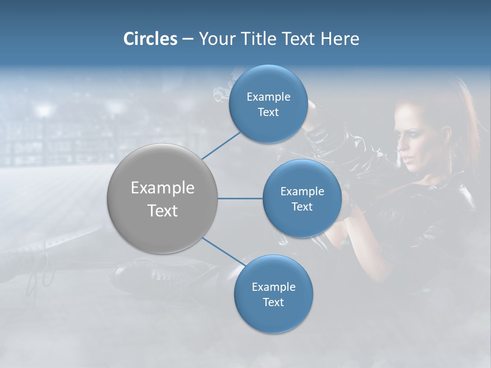 Girls Holding Guns PowerPoint Template