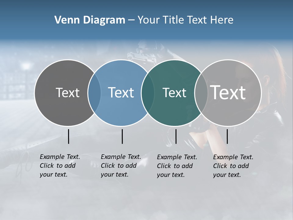 Girls Holding Guns PowerPoint Template