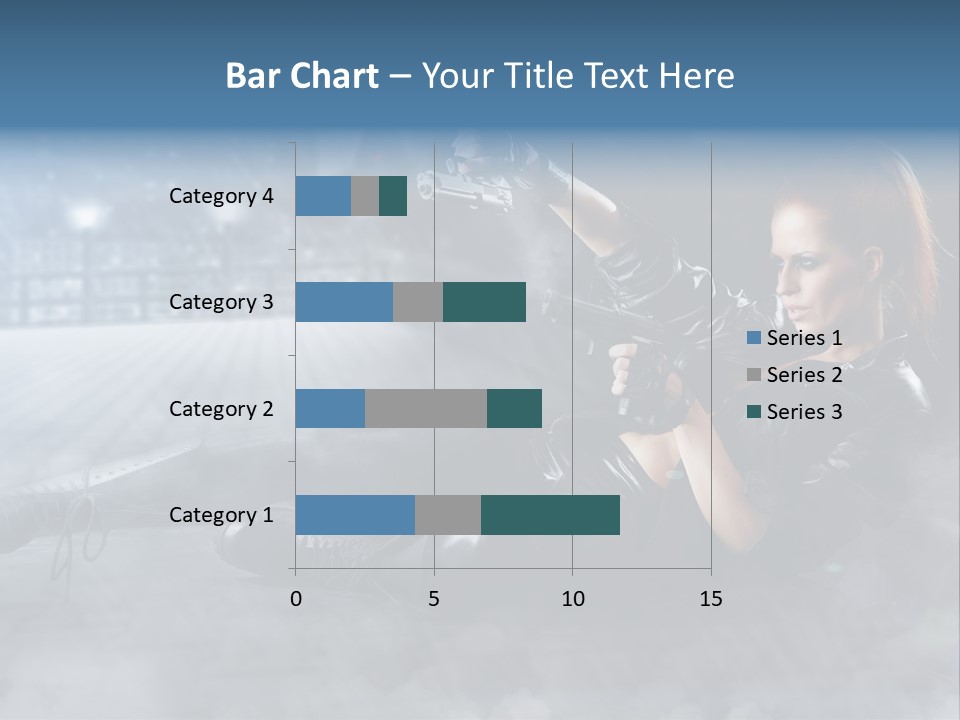 Girls Holding Guns PowerPoint Template