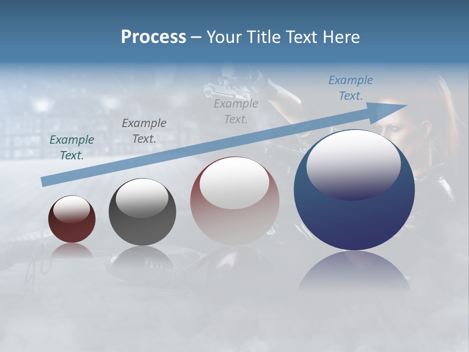 Girls Holding Guns PowerPoint Template