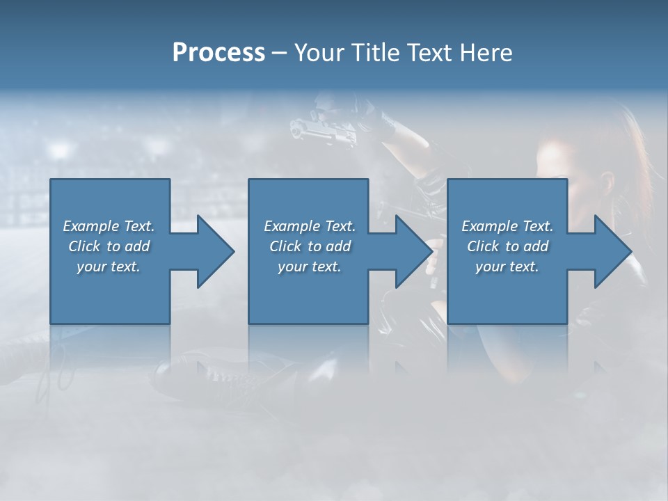 Girls Holding Guns PowerPoint Template