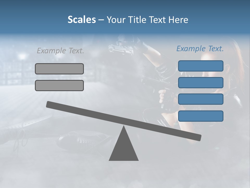 Girls Holding Guns PowerPoint Template
