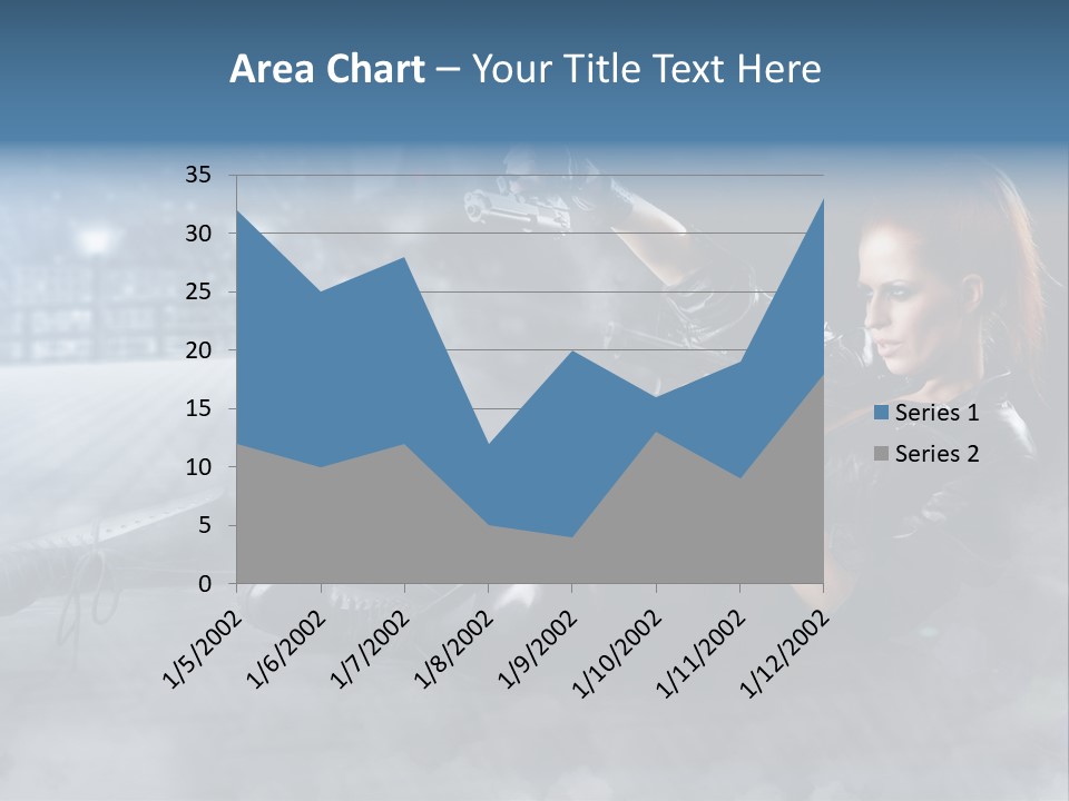 Girls Holding Guns PowerPoint Template