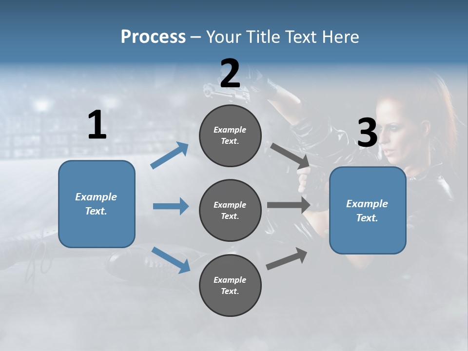 Girls Holding Guns PowerPoint Template