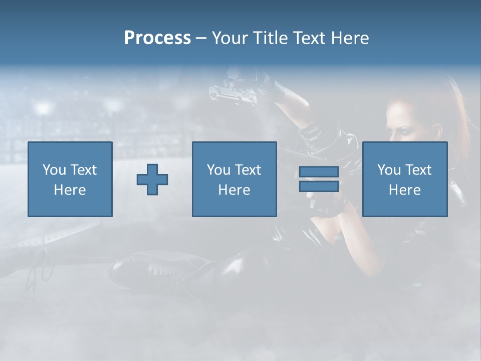 Girls Holding Guns PowerPoint Template