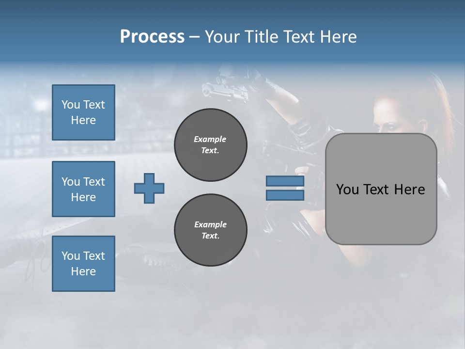 Girls Holding Guns PowerPoint Template