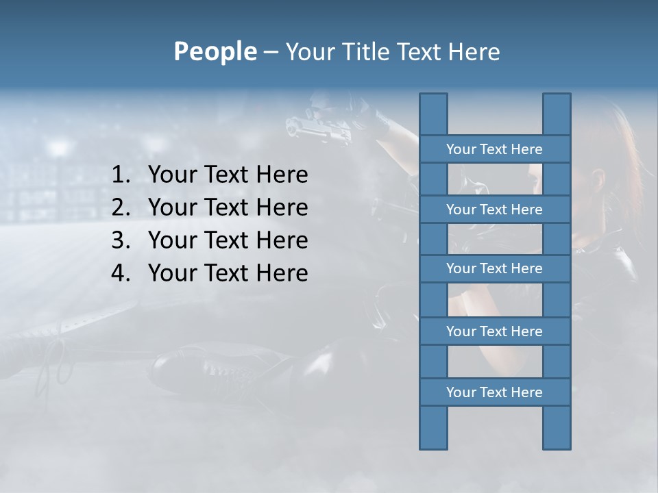 Girls Holding Guns PowerPoint Template