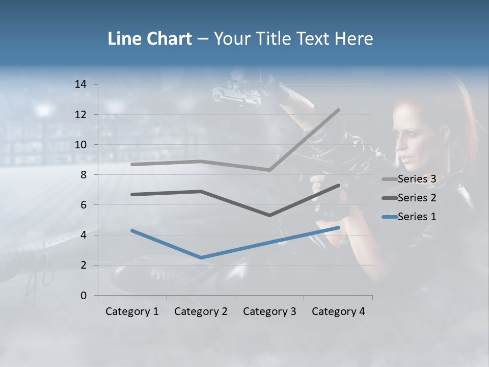 Girls Holding Guns PowerPoint Template