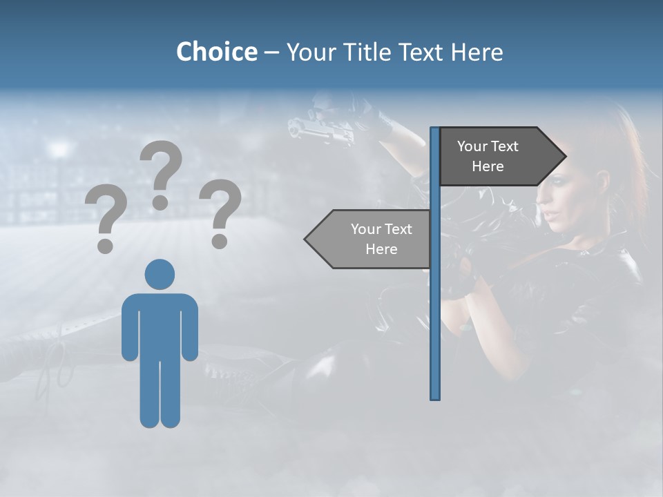 Girls Holding Guns PowerPoint Template