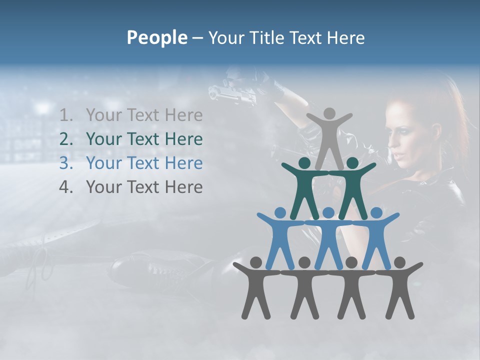 Girls Holding Guns PowerPoint Template