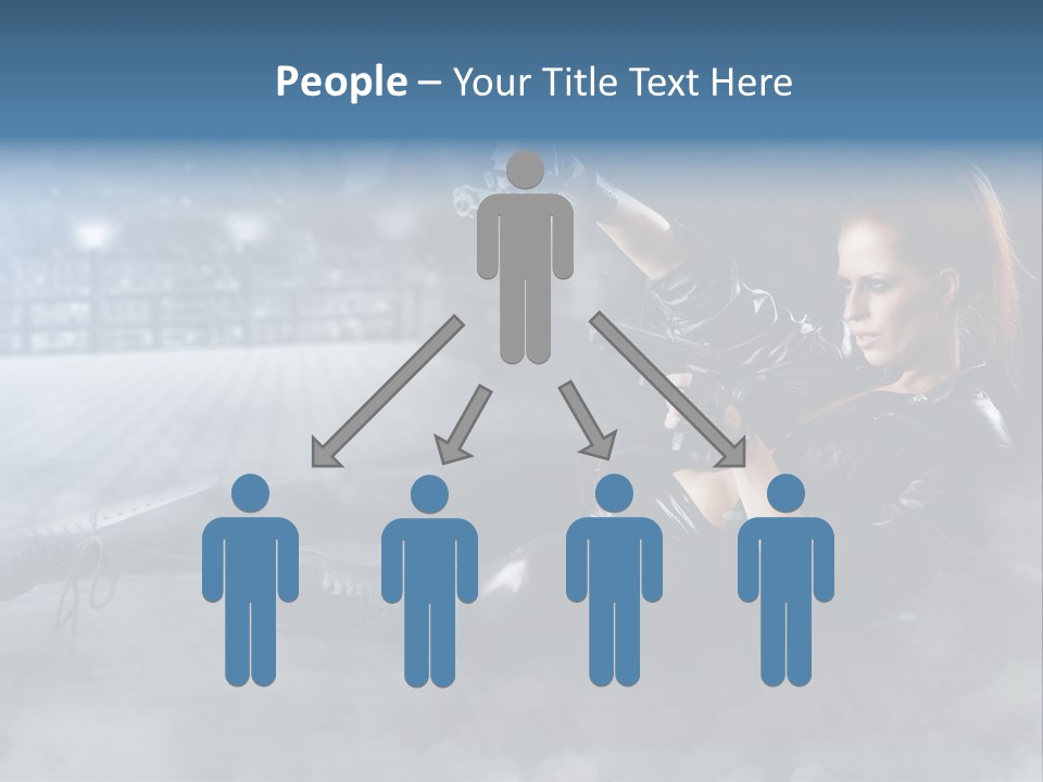 Girls Holding Guns PowerPoint Template