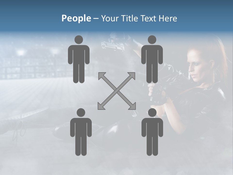 Girls Holding Guns PowerPoint Template