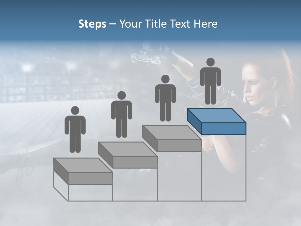 Girls Holding Guns PowerPoint Template