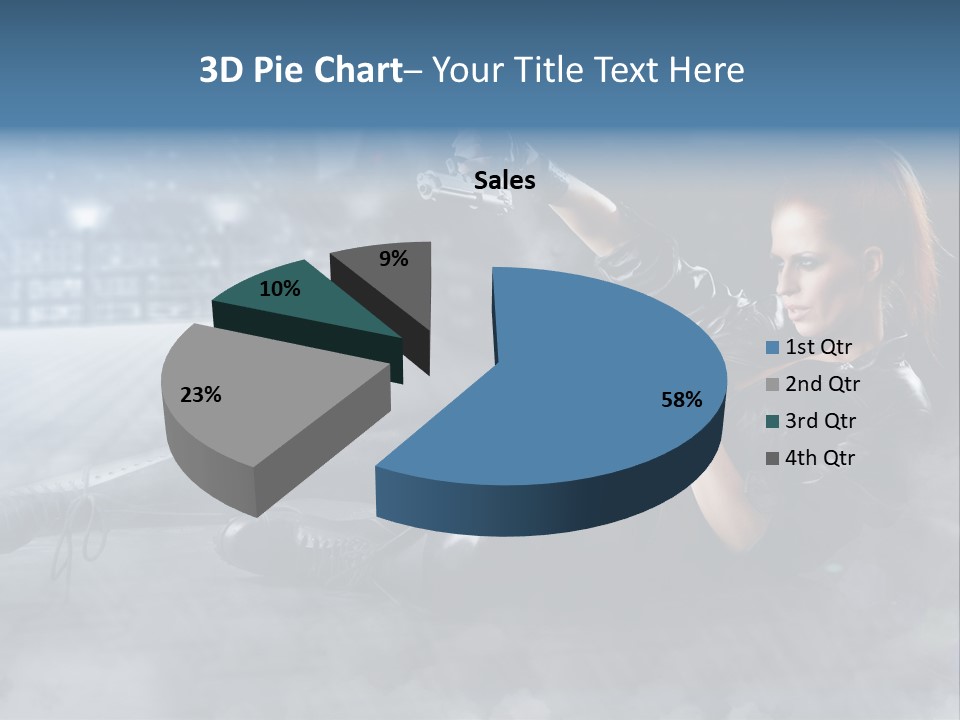 Girls Holding Guns PowerPoint Template